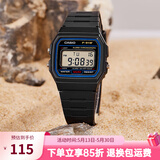 卡西欧手表 时尚简约复古小方块 潮流运动百搭电子表学生表考试表 F-91W-1 店长推荐