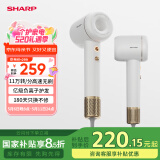 夏普【夏普小浪花】家用高速吹风机 大功率速干电吹风低噪音吹风筒等离子护发IB-RP45C-C 【520礼物】