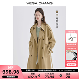 VEGA CHANG风衣女中长款2025春秋季新款韩版收腰经典时尚外套ins潮 鹭茶色 S
