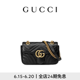 GUCCI古驰GG Marmont系列小号肩背包 黑色 均码