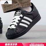 阿迪达斯 （adidas）三叶草男鞋女鞋夏季新款情侣金标贝壳头运动时尚潮流休闲板鞋 黑色/新到货/情侣贝壳头 43