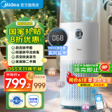 美的【母婴认证医护级】空气净化器 分解除甲醛除烟味除猫毛宠物99.99%除菌除病毒除霾花粉空气消毒机 【旗舰全效净化】KJ600G-RX600