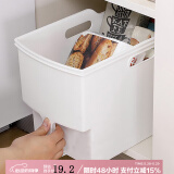 家の物语（KATEI STORY）日本橱柜收纳盒厨房多功能塑料储物盒碗碟调料收纳筐冰箱收纳盒 带手柄收纳盒-【大号1个装】