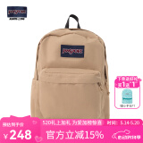 JANSPORT杰斯伯双肩包男旅行背书包电脑包女休闲学生校园情侣520 4QUE7R5奶咖-侧袋+隔层