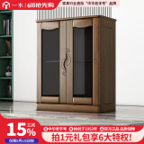 一木 实木电视柜 胡桃木电视柜组合 新中式客厅家具 云轩系列 矮柜