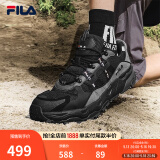 FILA 斐乐TREK满天星老爹鞋男鞋新款休闲鞋时尚复古运动鞋跑鞋 黑/南极灰-BD 39