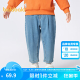 巴拉巴拉童装男童裤子简约日常儿童秋装小童宝宝长裤潮 牛仔浅蓝88101 130cm