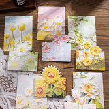 天色油画花系折叠小贺卡 高级感贺卡教师情人节祝福礼物生日明信片情书年会礼品伴手礼TS-6144混搭30张