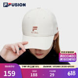 FILA FUSION斐乐潮牌棒球帽中性休闲鸭舌帽网球运动遮阳帽 乳糖色-BG XS