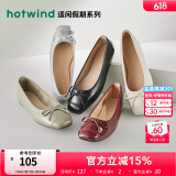 热风（Hotwind）【商场同款】浅口单鞋女春季新款法式温柔时尚舒适平底一脚蹬女鞋 07绿色 37