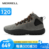 迈乐（Merrell）迈乐户外休闲鞋男WRAPT MID WP简约时尚户外露营鞋 轻便耐磨  J036001 灰（男） 43