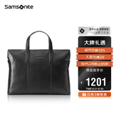 新秀丽（Samsonite）男士手提包13英寸电脑包休闲通勤文件袋牛皮革公文包TK9*09001