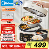 美的（Midea）鸳鸯分格电压力锅4升双胆高压电饭锅 家用全自动智能预约开盖煮小米粥炖汤MY-4KK05电饭煲4-6人