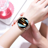 HUXIAVIM智能手表华为鸿蒙安卓苹果IOS系统适用华强北watch gt5 ultra情侣运动心率血压血氧商务腕表礼物 女款·金网带 NFC+支付+海量表盘+健康监测 双表带+心率血压血氧睡眠监测