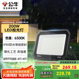 公牛（BULL）LED投光灯户外庭院工厂园林灯露营灯 IP65防水等级200W-6500K白光
