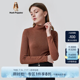 Hush Puppies暇步士女装秋中高领长袖打底衫T恤 170中啡 XS