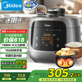 美的（Midea）【速嫩感】电压力锅双胆高压电饭锅家用4-6人 全自动智能预约触控电炖锅煮饭煮粥MY-C5933饭煲4.8L