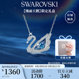 施华洛世奇（SWAROVSKI）SWAN DANCING 125周年蓝天鹅项链送女朋友生日礼物女5533397