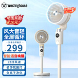 西屋（Westinghouse）空气循环扇家用立式遥控落地扇涡轮落地扇循环对流3D摇头电扇轻音低噪大风力节能风扇WTH-XH018