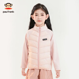 大嘴猴（paul frank）童装儿童羽绒服2025秋冬款女男女童羽绒内胆洋气保暖舒适轻薄外套 浅粉 130