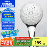 科勒（KOHLER）花洒喷头 手持花洒氧沐【三功能】手持花洒K-R99063T-CP银色