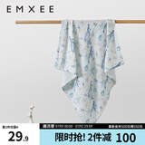 嫚熙（EMXEE）婴儿浴巾儿童宝宝纱布浴巾新生儿斗篷浴袍洗澡包巾 海底空间【110×110cm】