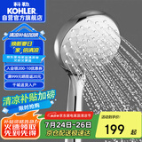 科勒（KOHLER）晨雨【三功能】流线型手持花洒喷头莲蓬头R72421T-CP银色