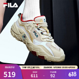 FILA 斐乐官方老爹鞋男女情侣鞋减震跑步鞋运动鞋掠夺者 2 【女款】米色/雨雾灰-AN 37.5