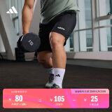 adidas简约舒适运动健身跑步短裤男装夏季阿迪达斯官方   黑色   XL