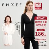 嫚熙（EMXEE）超皮孕妇秋衣秋裤套装秋冬哺乳月子服保暖内衣 黑色【中暖-莫代尔】 M