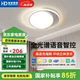 HD 全光谱智能AI语音吸顶灯 led大客厅卧室灯防蓝光护眼防频闪 全光谱星光圆形灯/57W/50*5CM