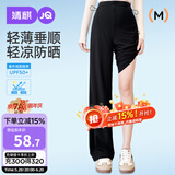婧麒（JOYNCLEON）孕妇裤春夏款薄款外穿阔腿休闲裤可调节孕妇装 黑色XXL Jyk178380