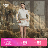 adidas Jennie同款复古三条纹夹克外套女春季阿迪达斯官方三叶草 汉玉白 M