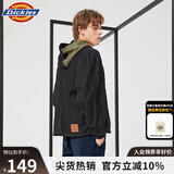 dickies夹克多口袋拼接撞色外套 男士休闲百搭长袖薄外套10103 黑色 S