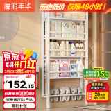 溢彩年华置物架卫生间门后架子多层落地洞洞板超薄缝隙浴室收纳架6450WH