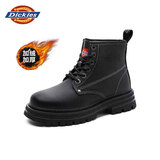 Dickies马丁靴女6孔春季新款短靴 经典光面平底英伦风女靴秋冬新款 28黑色(加绒) 36