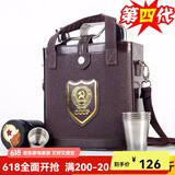 斯涅克（SNAKER） 酒壶304不锈钢随身扁酒瓶铁酒具便携 式不绣钢1一7斤装白酒户外 5斤 油壶款   1酒漏4酒杯 2.5L