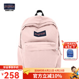 JANSPORT杰斯伯书包轻便双肩包男女旅行包简约背包电脑包学生校园 4QUE7N8蜜蜡粉-侧袋+隔层
