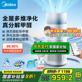 美的（Midea）空气净化器加湿器家用除甲醛除烟味异味过敏源宠物吸猫毛空气消毒机森林家RX600S国家补贴