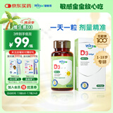 witsbb健敏思维生素d3维生素1-18岁儿童敏宝专研促钙吸收600IU 60粒/盒 