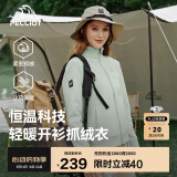 伯希和（Pelliot）户外抓绒衣摇粒绒抓绒外套女春季冲锋内胆保暖夹克125110022绿XL