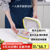 乐扣乐扣（LOCK&LOCK）耐热玻璃保鲜盒微波炉饭盒上班族便当盒学生餐盒1020ml配便当包