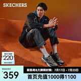 斯凯奇（Skechers）男士老爹鞋复古潮流百搭运动鞋厚底舒适减震耐磨休闲运动鞋 51241-炭灰色/黑色/CCBK 41