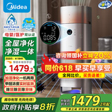 美的（Midea）【除甲醛PM2.5双数显】加湿空气净化器除烟味吸猫毛宠物净化除过敏源新风空调伴侣KJ650F-LM1 ProH