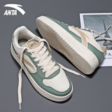 安踏休闲鞋男2026春夏新款皮面青少年经典百搭厚底增高运动板鞋子男款 微醺绿【轻松-爆火新品】 42 【官方正品-假一赔十】