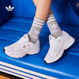 adidas 贝果鞋 ASTIR厚底增高网面运动老爹鞋男女阿迪达斯三叶草   白色   37