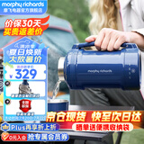 摩飞电器（Morphyrichards）电热水壶便携式烧水壶旅行热水壶烧水杯真空保温壶不锈钢保温瓶大容量户外 MR6061 1L 轻奢蓝