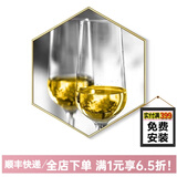 守灯人餐厅装饰画 饭厅挂画餐厅墙面装饰创意六边形客厅挂画北欧黑白酒吧墙上摄影墙画 07（单幅价格） 单幅中尺寸宽43*高50单边25铝合金金框+玻璃