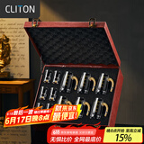 CLITON金箔高档水晶白酒杯分酒器套装 一口杯二两小酒杯烈酒杯6杯6壶