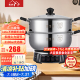 惠当家（Hui Dang Jia）电蒸锅电煮锅电炒锅多功能电热锅316L不锈钢电锅一体式电火锅多用途锅G31-28国家补贴